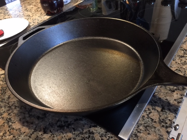 It's not fancy brand name, but my wife got me a cool box of cast iron! Love  these pans so much already! Next to my well seasoned pan in second pic. 